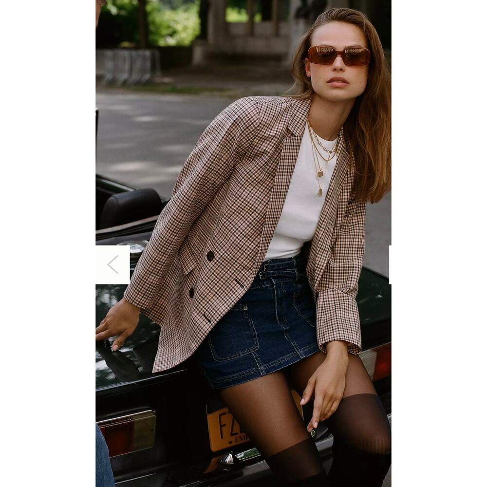 Scotch & Soda Tailored Double-Breasted Checked Blazer